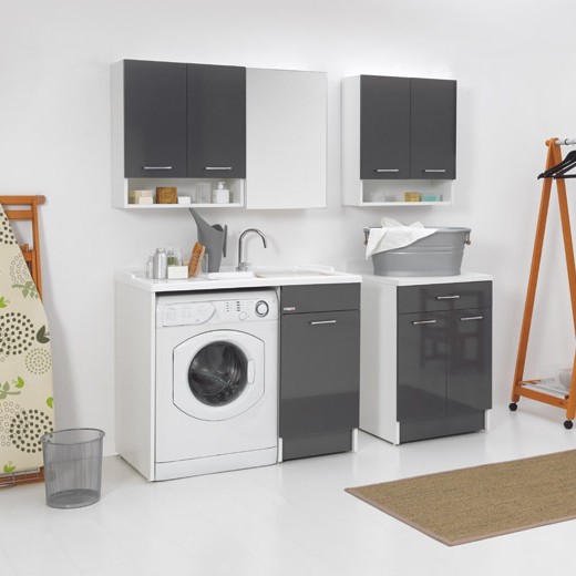 Meuble de machine à laver avec fixation de meuble - HWD : 205x67x66,8 cm •  Art de la pièce